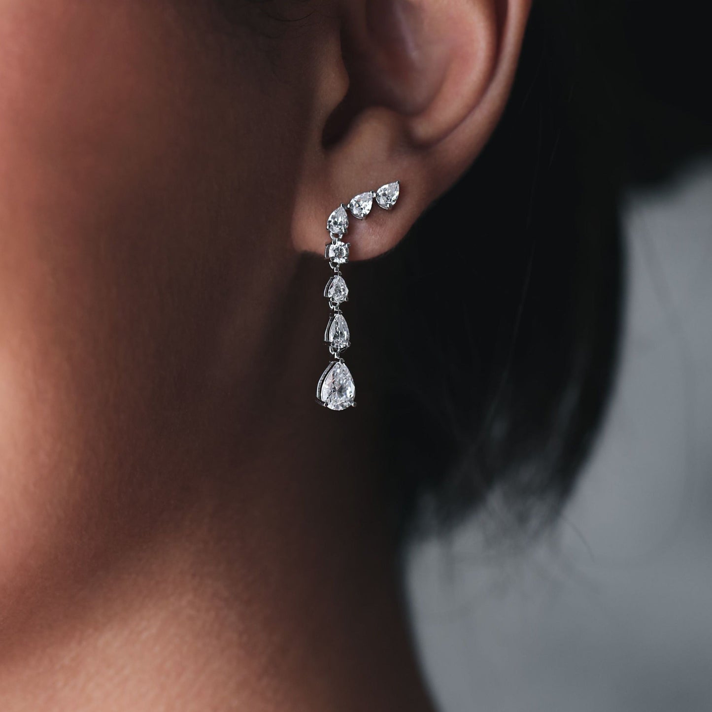 Drop Pear Earrings