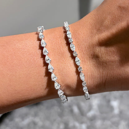 Moissanite Pear Tennis Bracelet