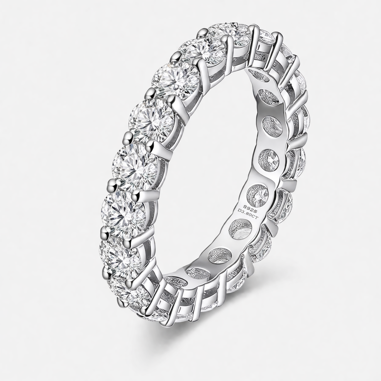 3.5mm Moissanite Eternity Band