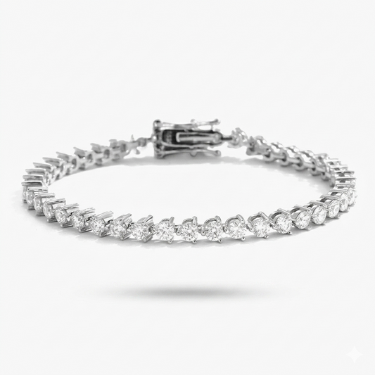 3 Prongs Tennis Bracelet
