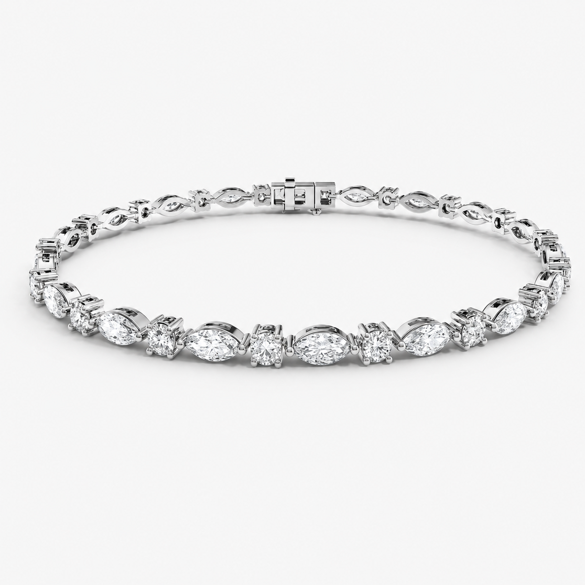 Marquise and Round Tennis Bracelet