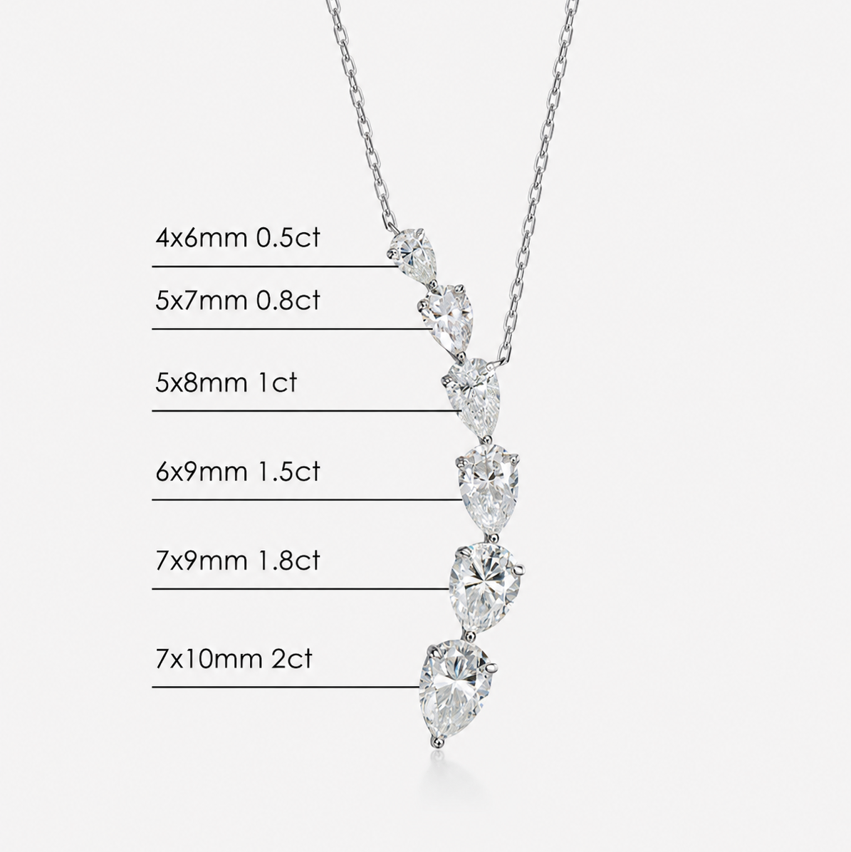 Graduated Pear Necklace