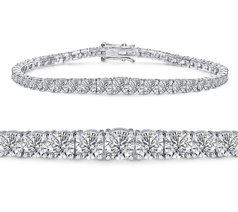 Graduated tennis bracelet 7.6 carats