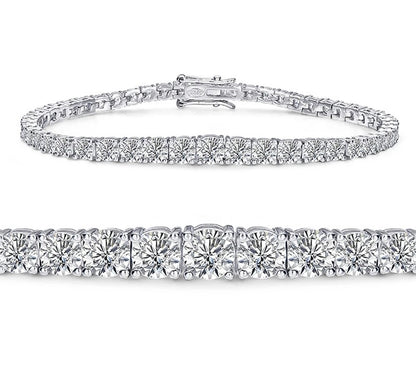 Graduated tennis bracelet 7.6 carats