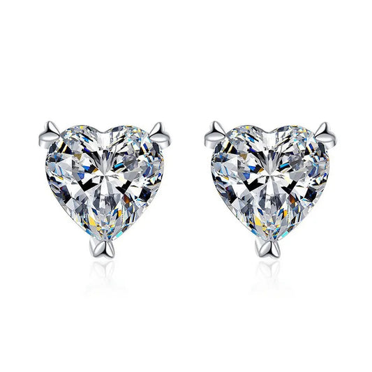 Heart shape stud earring