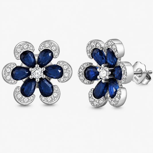Floral Saphire Earring