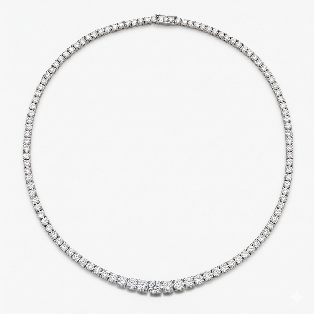 Graduated Tennis Necklace