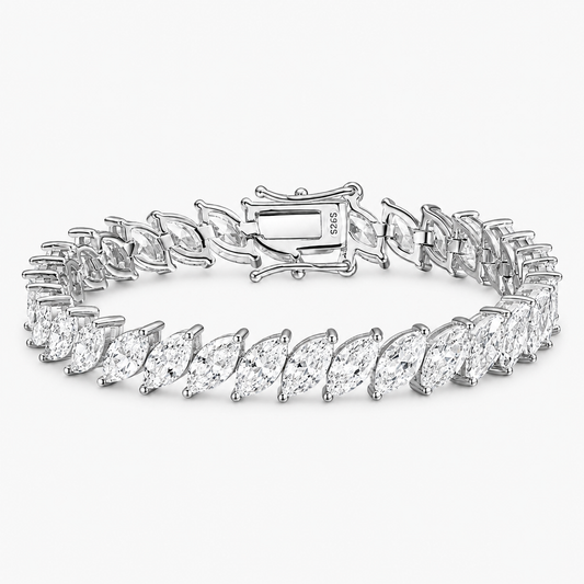 0.5ct Moissanite Marquise tennis bracelet