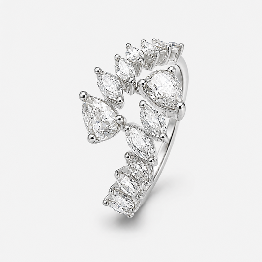 Pear and Marquise Open Ring