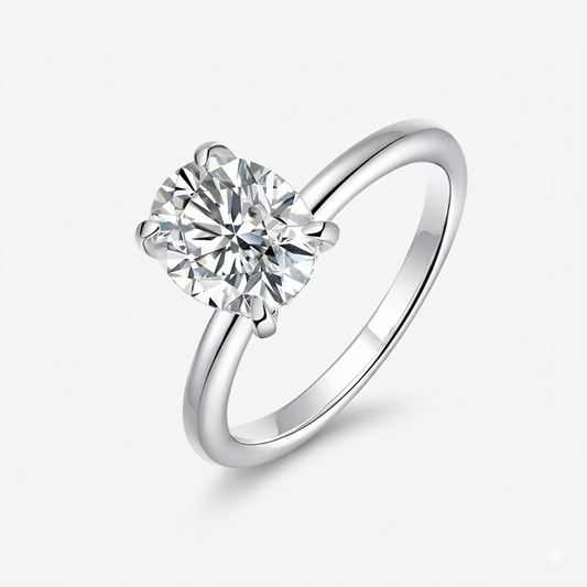 2ct Oval Moissanite Ring