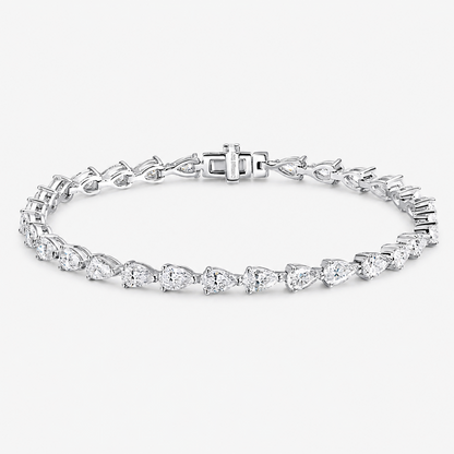 Moissanite Pear Tennis Bracelet