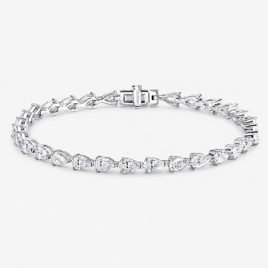 Moissanite Pear Tennis Bracelet