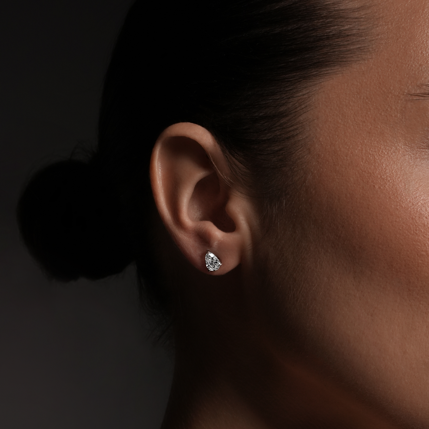 Pear Cut Stud Earring