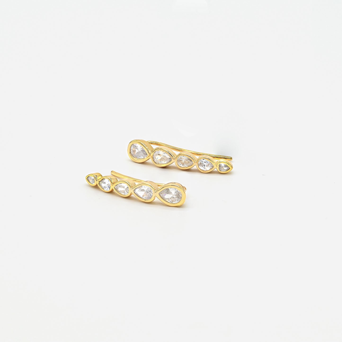 Bezel Pear Earring