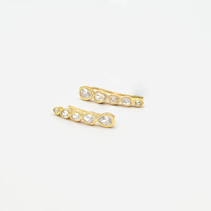 Bezel Pear Earring